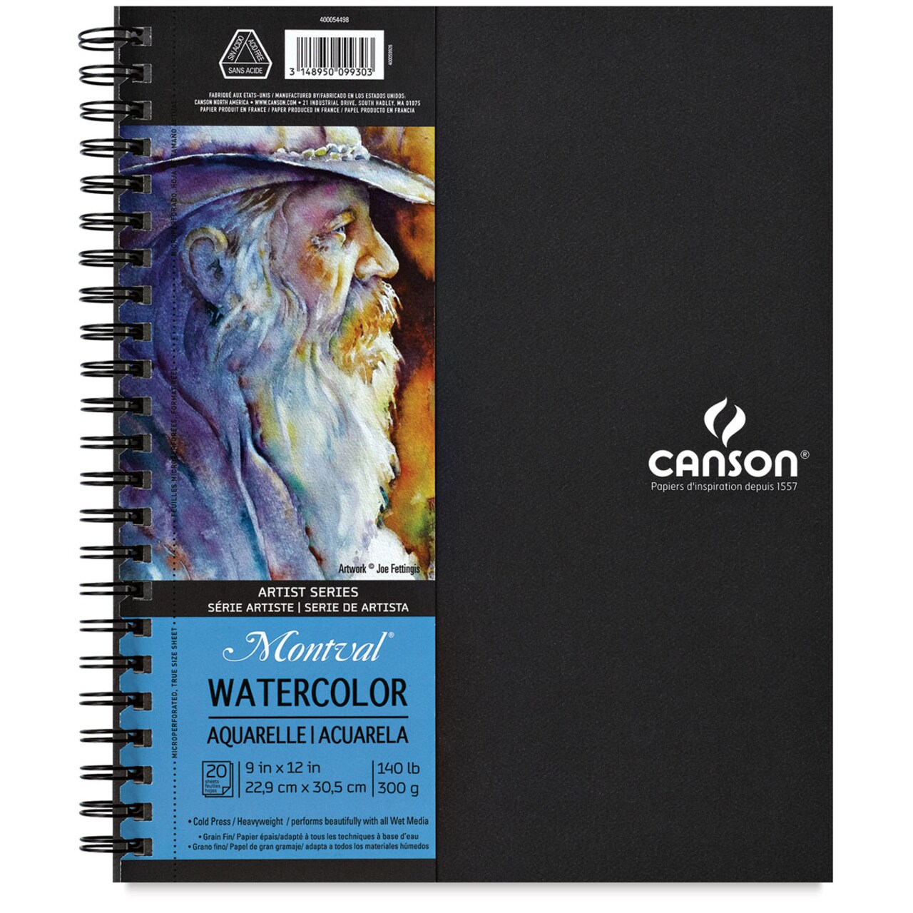 Canson Artist Series Watercolor Book - 12" x 9", 20 Sheets